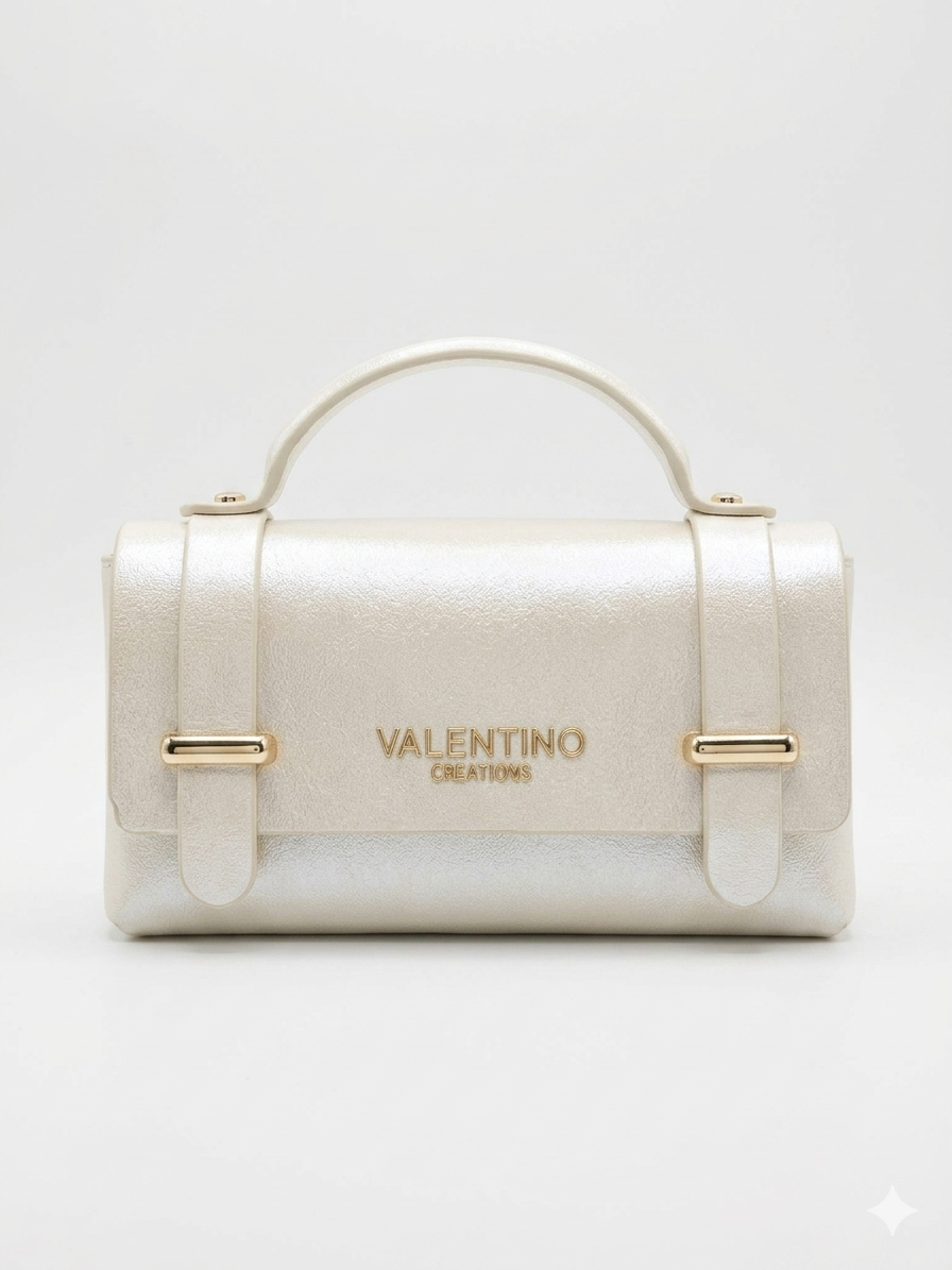 Borsa a Mano Valentino Creations – Nera Laminata