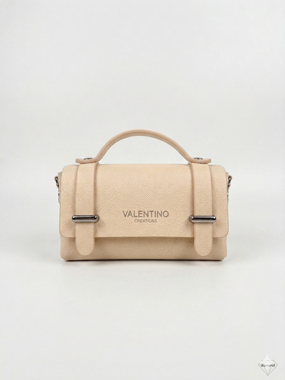 Borsa a Mano Valentino Creations – Beige Saffiano