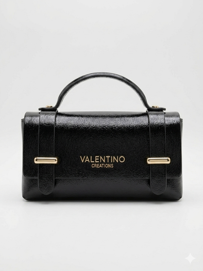 Borsa a Mano Valentino Creations – Nera Laminata