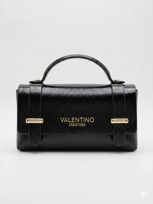 Borsa a Mano Valentino Creations – Nera Laminata
