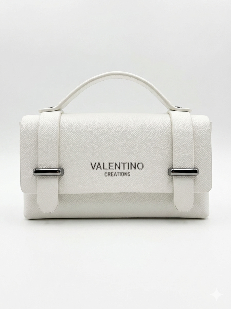 Borsa a Mano Valentino Creations – Beige Saffiano
