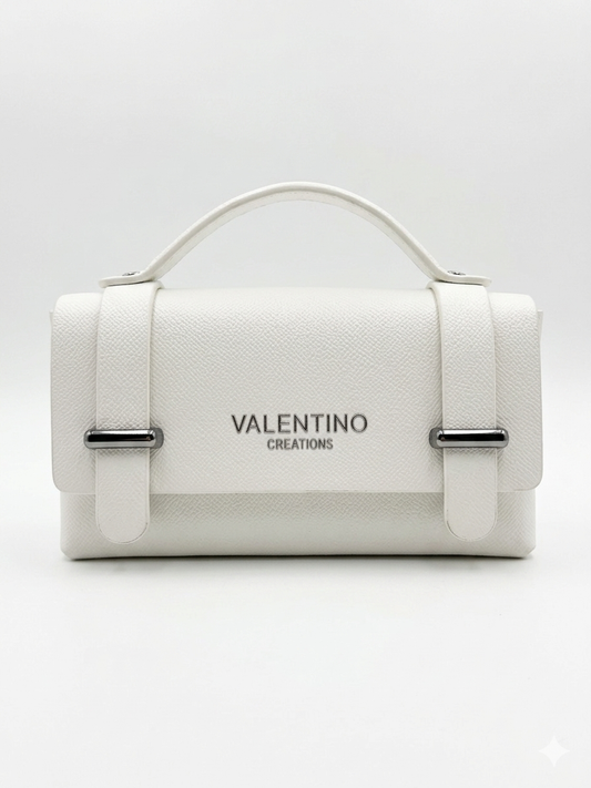 Borsa a Mano Valentino Creations – Beige Saffiano