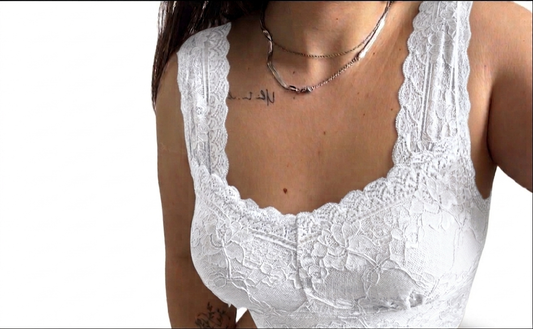 Top in Pizzo Velvet