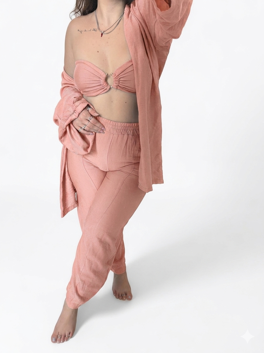 Coordinato Sun – Top, Pantaloni e Camicia