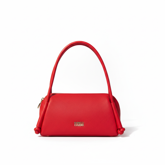 Borsa Enrico Coveri rossa su sfondo bianco
